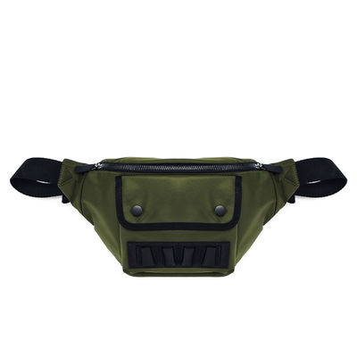 Green Color Fanny Hip Pack, Nylon Fanny Waist Bag Leggero