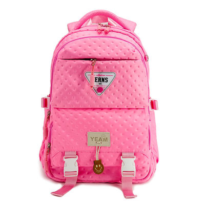 Zaino scolastico unisex rosa con due compartimenti principali