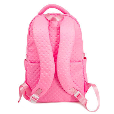 Zaino scolastico unisex rosa con due compartimenti principali