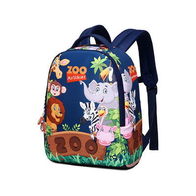 Zaino scolastico per bambini blu personalizzato con stampa Arlikar
