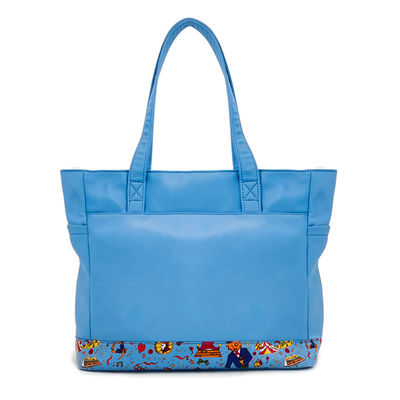 Canvas Tote Bag Sling Bag, Digtal Printing Blue Crossbody Bag con borsa da moneta