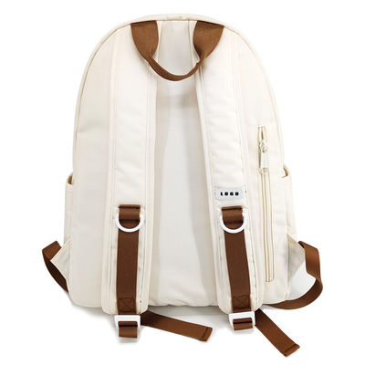 Borse da scuola di moda beige Zaino zaino stile casual taglia 16,5 pollici