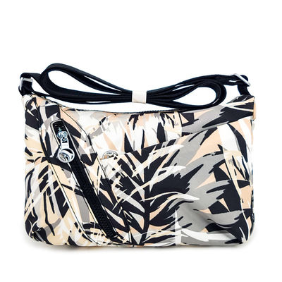 Compatto Sling Over Shoulder Bag con chiusura della cerniera con rivestimento in tessuto