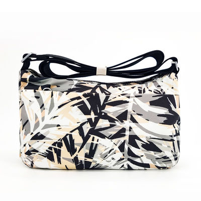 Compatto Sling Over Shoulder Bag con chiusura della cerniera con rivestimento in tessuto