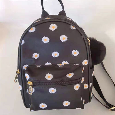 Canvas Mini zaini alla moda con borsa a cerniera esterna stile unisex