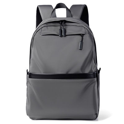 Borsa per studenti unisex Zaino con cerniera di chiusura colore grigio resistente all'acqua