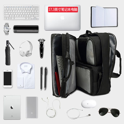 Borsa per computer unisex, zaino per computer nero, zaino per computer nero, impermeabile.