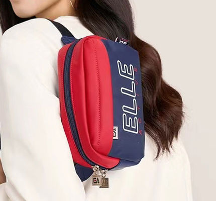 Unisex Heavy Duty Nylon Sling Bag con chiusura a cerniera multifunzionale