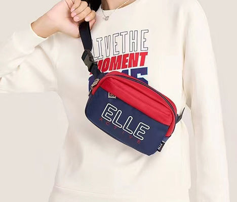 Unisex Heavy Duty Nylon Sling Bag con chiusura a cerniera multifunzionale