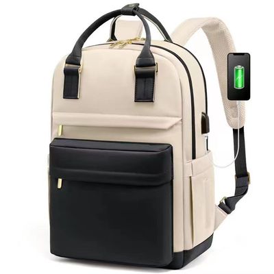 Unisex Casual Tote Backpack Bag Materiale Oxford Con carica USB