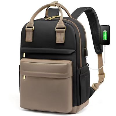 Unisex Casual Tote Backpack Bag Materiale Oxford Con carica USB
