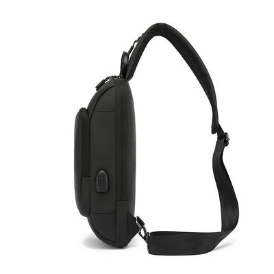 Borsa da spalla unisex in poliestere inverso, borsa con tasca posteriore.