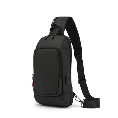 Borsa da spalla unisex in poliestere inverso, borsa con tasca posteriore.