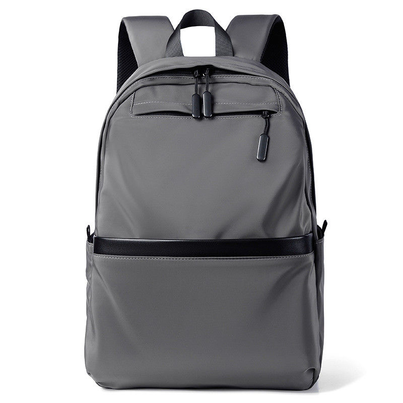 Borsa per studenti unisex Zaino con cerniera di chiusura colore grigio resistente all'acqua